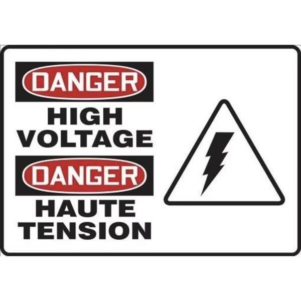 Accuform BILINGUAL OSHA DANGER SAFETY SIGN HIGH FBMELC029XP - main